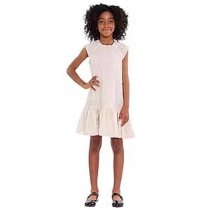 Bonnie Jean Big Kid Girls Short Sleeve Cap Drop Waist Dress